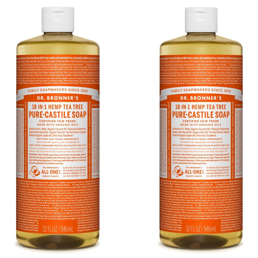 DR Bronner's Castile soap Tea Tree (2) 32 oz